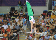 İdman gimnastikası üzrə fərdi çoxnövçülük yarışlarının finalı keçirilir. Bakı, Azərbaycan, 18 iyun 2015